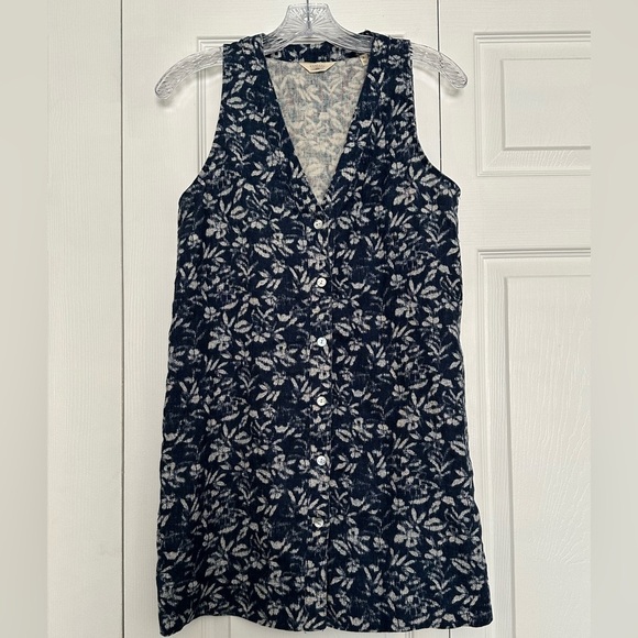 Faherty Dresses & Skirts - Faherty Alston Dress Juniper Ikat Floral - Blue & White Floral Sleeveless - NWOT